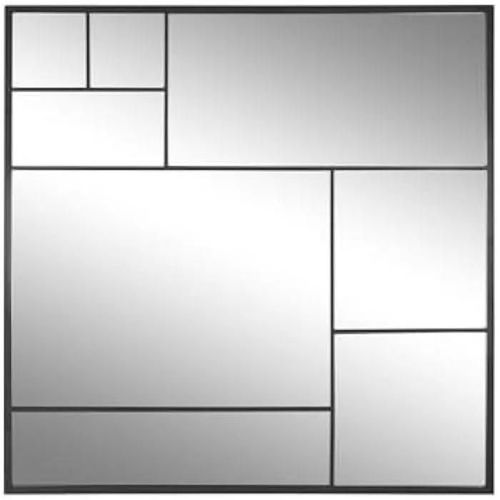 Miroir mural - HOME ESPRIT - Noir - 90 x 90 cm - Rectangulaire - Contemporain