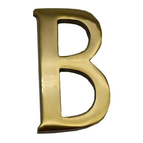 Lettre B - EDM - 85622 - Laiton Poli - Fixation Invisible - 10 cm