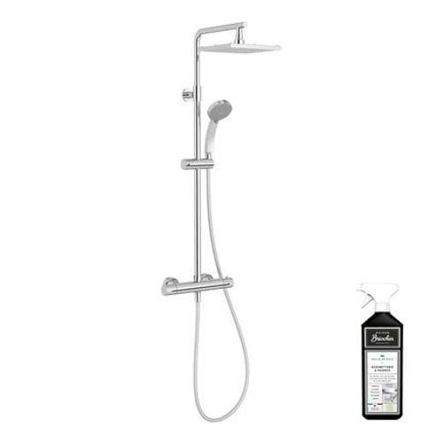 Jacob Delafon - Colonne de douche thermostatique JACOB DELAFON Colette Chrome + nettoyant Briochin  - Rose