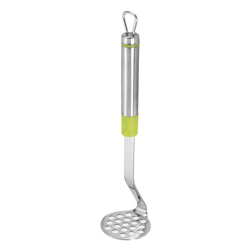 Poussoir à pommes de terre, poignée ergonomique, confortable à saisir, en acier inoxydable, pour légumes, économie de travail, broyeur robuste, fournitures de cuisine-Vert