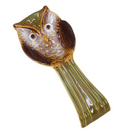 Porte-Cuillère Antidérapant En Céramique, Joli Porte-Cuillère Compact Et Poli, Outils De Cuisine-Vert
