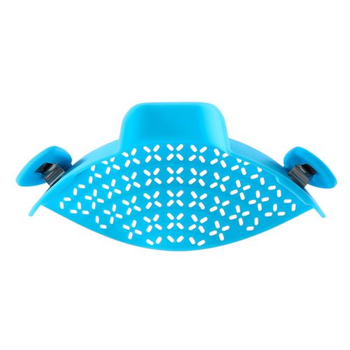 Support de passoire à eau en Silicone, résistant à la chaleur, conception à pression, pour viande, légumes, fruits, passoire en Silicone, fournitures pour la maison-Bleu ciel