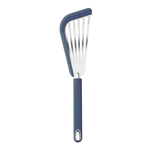Pelle À Frire Avec Poignée En Silicone, Qualité Alimentaire, Antiadhésive, Résistante À La Chaleur, Ustensiles Multifonctionnels, Réutilisable, Pelle À Poisson, Spatule À Crêpes, Accessoires De Cuisine-Bleu