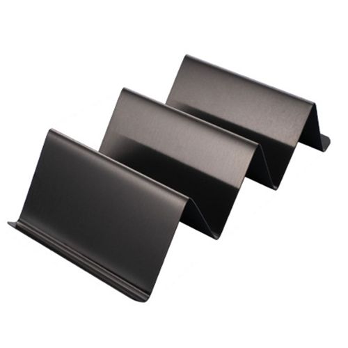 Support à tacos à Surface lisse, présentoir pratique en acier inoxydable pour aliments mexicains, fournitures pour la maison-Noir
