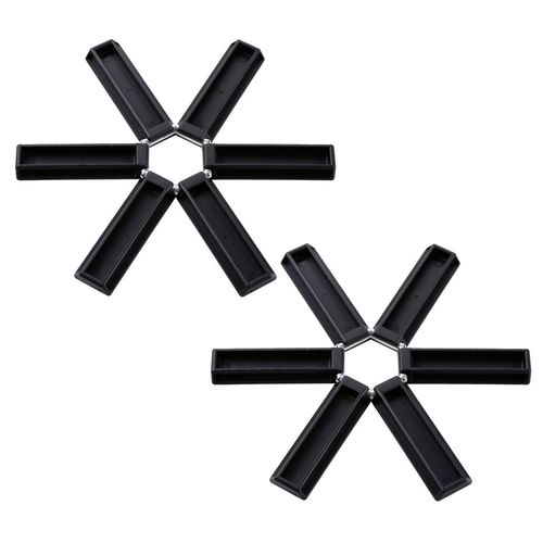 Tapis de Pot, napperon de Table pliant, dessous de verre thermo-isolant, facile à nettoyer, résistant aux taches, Gadgets de cuisine, 1/2/3 pièces-2 pièces