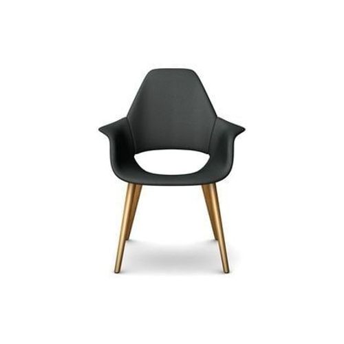 Vitra - Fauteuil Organic Chair - Chêne Nature - Hopsak - Gris Foncé - Gris