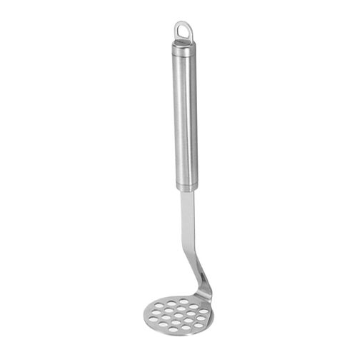 Poussoir à pommes de terre, poignée ergonomique, confortable à saisir, en acier inoxydable, pour légumes, économie de travail, broyeur robuste, fournitures de cuisine-Argent