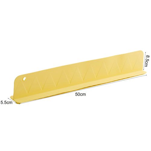 Déflecteur d'évier avec ventouse, panneau de rehaussement en Silicone souple, forte adsorption, étanche, résistant aux éclaboussures, réutilisable, comptoir de cuisine, protection contre les éclaboussures d'eau, fournitures de cuisine-Jaune