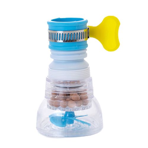 Filtre de robinet rotatif à 360 degrés, amovible, résistant aux éclaboussures, buse de robinet d'évier robuste, filtre, fournitures de cuisine-Bleu A