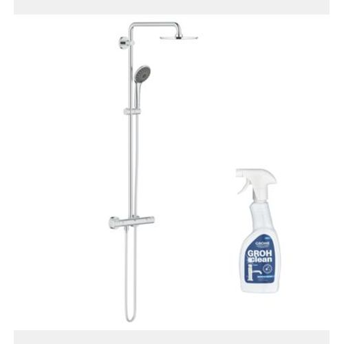 Grohe - Colonne de douche avec mitigeur thermostatique GROHE Vitalio Joy System 210 Quickfix  + Nettoyant GroheClean  - Rose