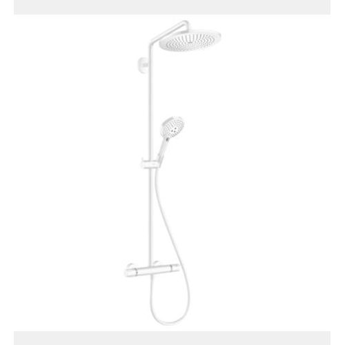 Hansgrohe - Colonne de douche thermostatique HANSGROHE Croma Select S 280 blanc mat + tablette AddStoris  - Blanc