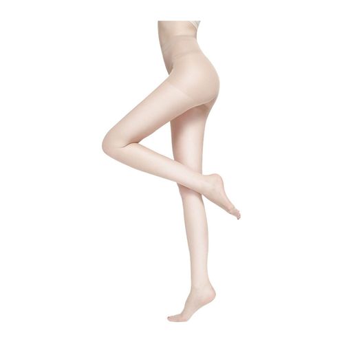 Collants Ultra-Fins En Maille Transparente Pour Femmes, Haute Élasticité, Taille Haute, Sans Couture, Antidérapant, Couleur Unie, Mini Jupe Assortie Pour Les Déplacements, Les Rencontres Et Les Fêtes-Beige