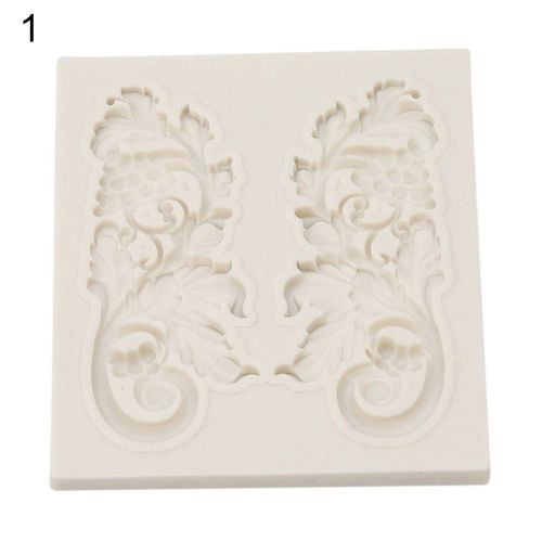 Moule À Gâteau En Silicone En Dentelle De Fleurs, Fondant Au Chocolat, Outils De Pâtisserie, Ustensiles De Cuisson-Blanc 1