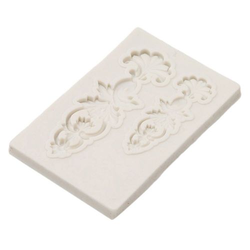 Moule À Gâteau En Silicone En Dentelle De Fleurs, Fondant Au Chocolat, Outils De Pâtisserie, Ustensiles De Cuisson-Blanc 2