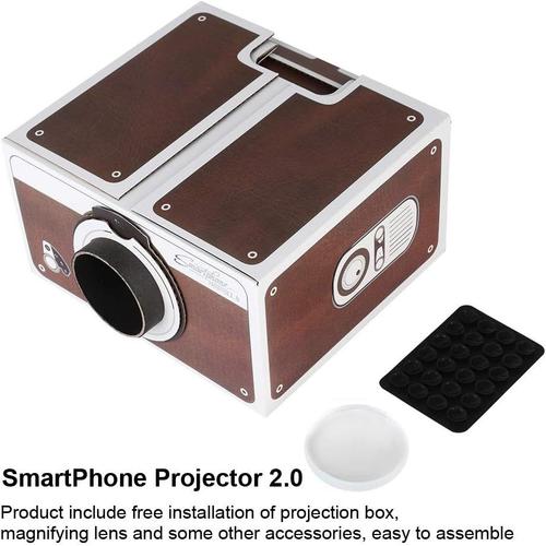 Mini projecteur vidéo de cinéma de poche intelligent portable à