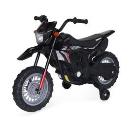 Moto/Scooter Électrique 6V pour Enfant Side Car 2,5 km/h, Phare