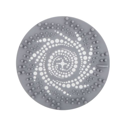 Drain collecteur de cheveux Super doux Anti-colmatage TPR collecteur de cheveux bouchon de filtre de douche étanchéité couvercle de vidange fournitures de salle de bain-Gris clair