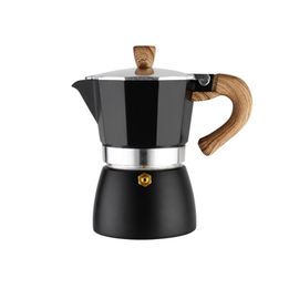 Cafetière Octogonale Classique De 150ml, Facile À Nettoyer, Bouilloire Moka, Cuisinière, Machine À Expresso, Gadget De Cuisine-Noir