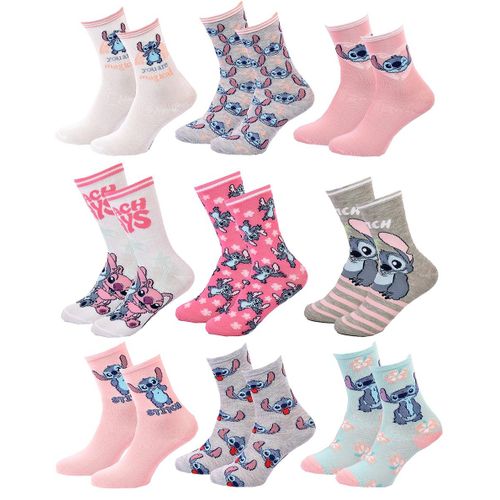 Chaussettes Pack Fille Disney Lilo Et Stitch 9 Paires Child