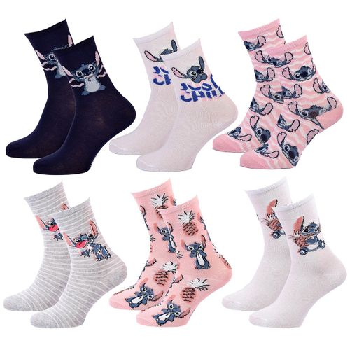 Chaussettes Pack Fille Disney Lilo Et Stitch 6 Paires Teen