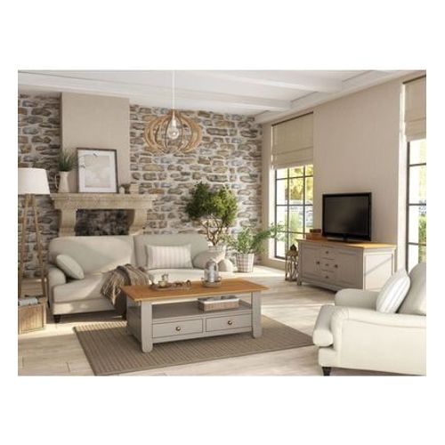 Camif - Table Basse 2 Tiroirs Embellie - Beige