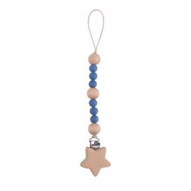 Porte-Sucette De Qualité Alimentaire, Pendentif Étoile Apaisant, Confortable À Saisir, Sucette Pour Bébé, Jouet Clip, Jouet Pour Enfants-Bleu Foncé