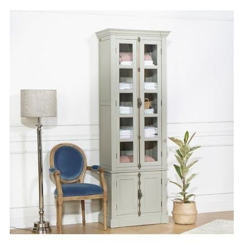 Robin Des Bois - Aragon - Vitrine Style Romantique En Bois - Gris