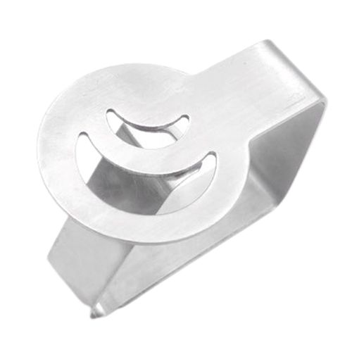 Pince à nappe creuse fleur feuille papillons forme de lune robuste en acier inoxydable coupe-vent table à manger support de couverture pince Gadgets de cuisine-Lune