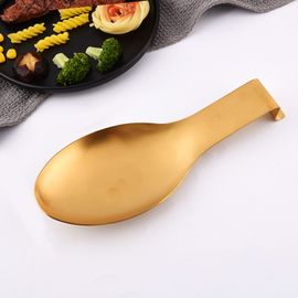 Repose-Cuillère Bords Lisses Antidérapants Moulage Monobloc Surface De Polissage Stable Gardez Les Comptoirs Propres Repose-Cuillère Antirouille Et Support À Clip Pour Buffet Fournitures De Cuisine-Doré