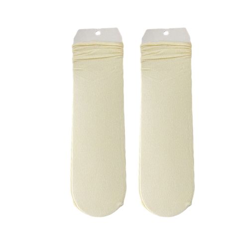Chaussettes D'été Ultra Fines Pour Femmes, Chaussettes D'athlétisme Respirantes En Soie Glacée, Décontractées Au-Dessus De La Cheville, Pour Un Usage Quotidien-Beige