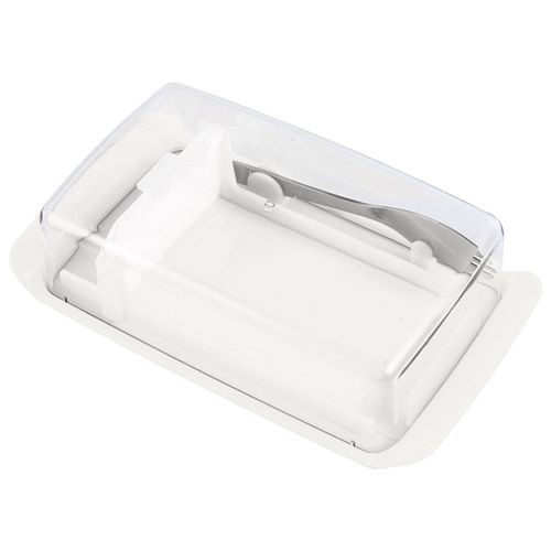 Boîte De Rangement De Beurre Avec Couvercle, Cuillère Coupe-Beurre De Qualité Alimentaire, Conservation De La Fraîcheur, Réfrigérateur, Support De Récipient Alimentaire Pour Fromage, Fournitures De Cuisine-Blanc