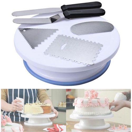 Plateau tournant pour gâteaux, banc de glaçage, grattoir, planche de levage, fourniture de cuisson