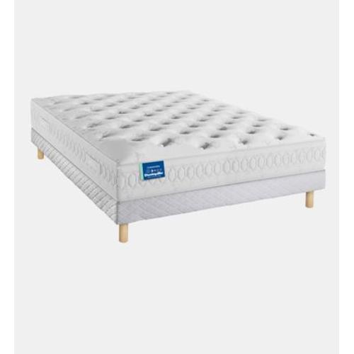 Dunlopillo - Matelas Cassandre  Et Sommier  Tapissier Classic  - Blanc