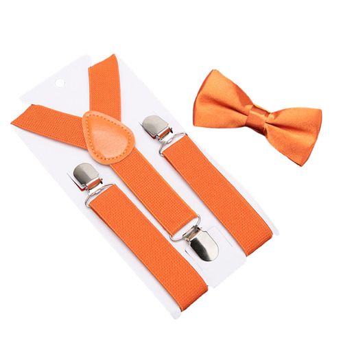 Ceinture À Bretelles Avec N?Ud Pour Enfants, Élastique À La Mode, Taille Réglable, Design Polyvalent, Bande Élastique Pour Festivals, Occasions Spéciales-Orange