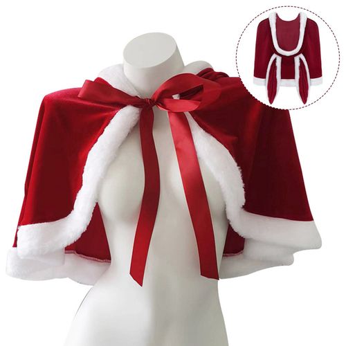 Cosplay Châle Couleur Assortie Forme De Lapin À Capuche Épais Chaud Doux En Peluche Noël Nouvel An Fête Père Noël Cape Lapin Fille Cape Uniforme Costumes