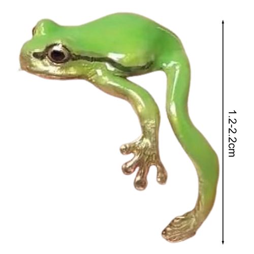 Bague Grenouille Mignonne Colorée Réglable, Anneaux De Grenouille D'arbre, Bijoux Amusants Faits À La Main, Cadeau Unique Parfait, Bagues D'animaux Mignons Pour La Plage, La Fête D'été.-Vert