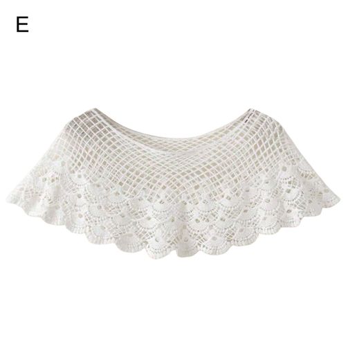 Châle Pour Femme, Respirant, Facile À Assortir, Léger, Tissage Jacquard, Plusieurs Motifs, Doux, Fin, Ajouré, Dentelle Transparente, Cape Courte Pour Femme Pour Fête-E