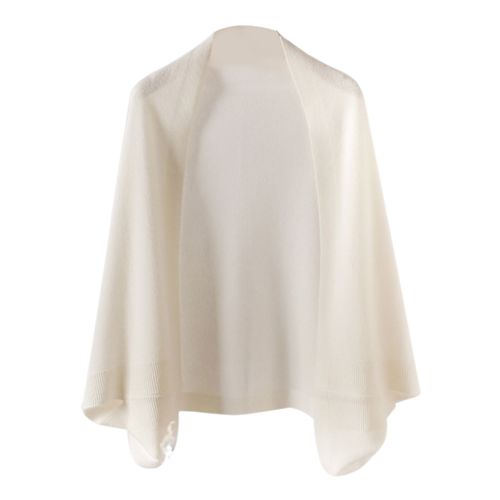 Châle Tricoté Sans Col Pour Femmes, Manches Longues, Ouvert Sur Le Devant, Couleur Unie, Manteau, Coupe Ample, Cape Tricotée-Blanc