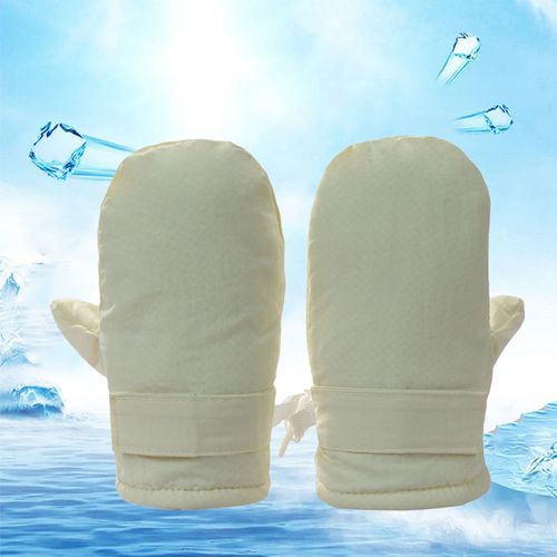 1 Paire De Mitaines D'hiver Pour Enfants De 1 À 8 Ans, Doublées En Peluche Épaisse, Coupe-Vent, Rétention De Chaleur, Gants D'extérieur Par Temps Froid, Sangle Réglable, Gants De Ski Antidérapants Double Couche-Beige S