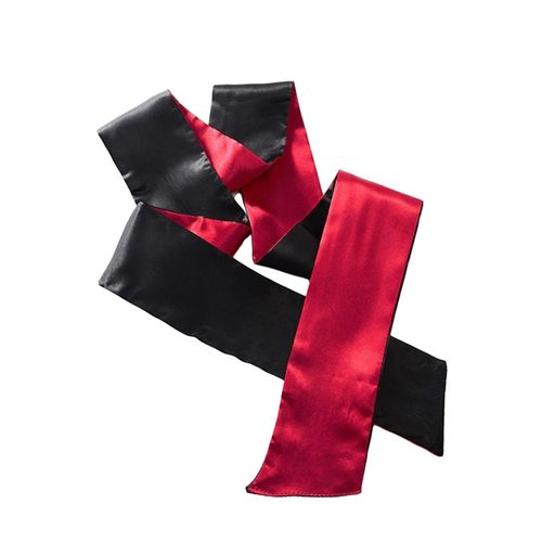 Bandeau Pour Les Yeux En Dentelle Sexy, Auto-Bondage À Lacets, N?Ud De Retenue, Costume De Performance Sur Scène, Soie Lisse, Satin, Bande De Couverture, Ruban Pour Les Yeux-Vin Rouge
