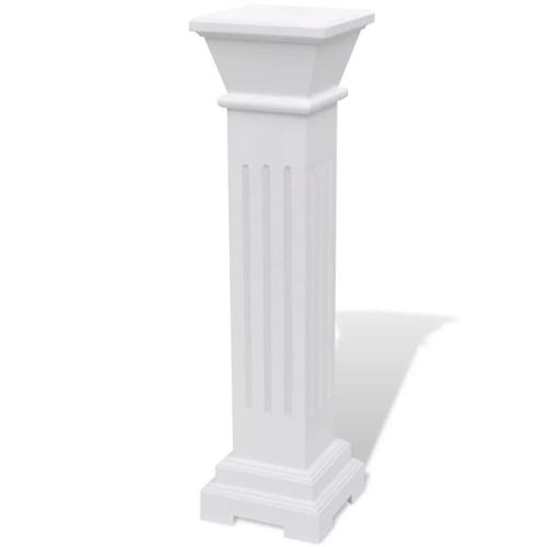 Support Pilier Classique Carré Pour Plantes Mdf Blanc Helloshop26 02_0045034