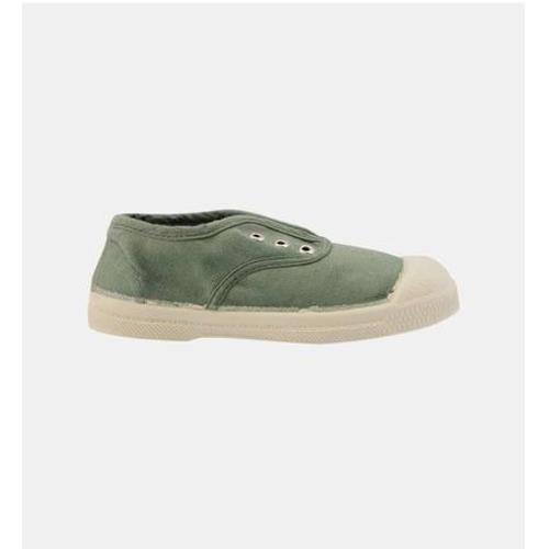 Bensimon Tennis Elly Aveclastique Etillets En Coton Vert