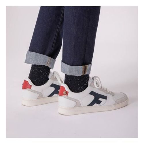 Faguo Baskets En Cuir Et Pu Hazel Bleu