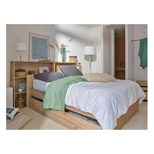 Camif - Lit Rangement Nature - Marron