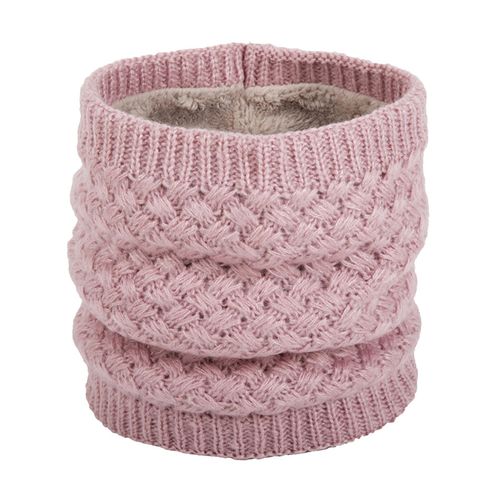 Femmes Hiver Wrap Anneau Épais Chaud Doux Respirant Tricot Écharpe Foulard-Rose