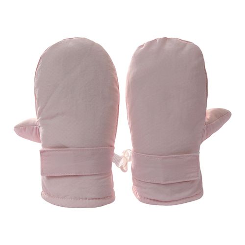 1 Paire De Mitaines D'hiver Pour Enfants De 1 À 8 Ans, Doublées En Peluche Épaisse, Coupe-Vent, Rétention De Chaleur, Gants D'extérieur Par Temps Froid, Sangle Réglable, Gants De Ski Antidérapants Double Couche-Rose M