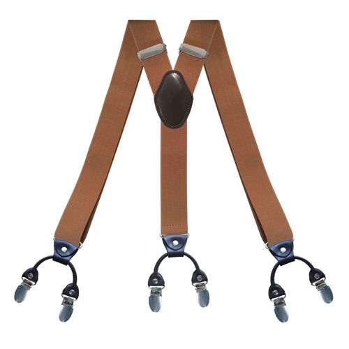 Bretelles Pour Hommes Réglables À Dégagement Rapide, Résistantes À L'usure, Antidérapantes Avec Clips Robustes, Polyvalentes En Polyester, Bretelles À Dos En Y, Cadeau Pour Papa Pour Hommes-Chameau