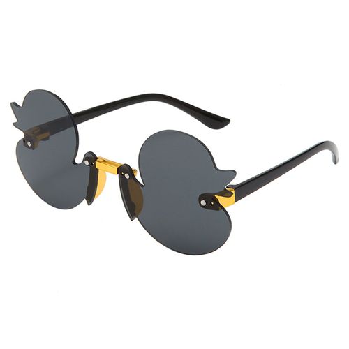 Lunettes De Soleil Pour Enfants En Forme De Canard Translucide Bloc Anti-Uv Lumière Du Soleil Protection Des Yeux Accessoire Photo Filles Vacances Été Plage Lunettes De Soleil-Noir