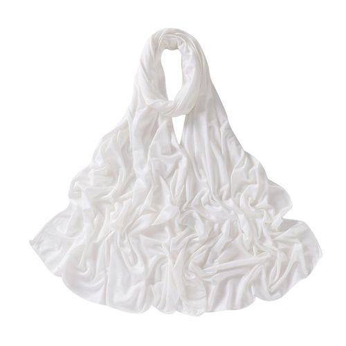 Foulard Modal De Couleur Unie, Foulard Long Et Doux, Doux Et Respirant, Polyvalent Pour Femmes, Foulard Brillant Et Brillant-Beige
