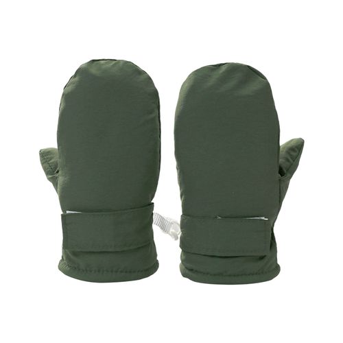 1 Paire De Mitaines D'hiver Pour Enfants De 1 À 8 Ans, Doublées En Peluche Épaisse, Coupe-Vent, Rétention De Chaleur, Gants D'extérieur Par Temps Froid, Sangle Réglable, Gants De Ski Antidérapants Double Couche-Vert Armée S